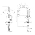 Смеситель для кухни Kroner KRP Edelstahl Klassisch - PVD031BLK, фото , изображение 2 | SNABZHENIE.com.ua