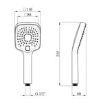 Лейка для ручного душа Kroner KRM - C726, фото , зображення 2 | SNABZHENIE.com.ua