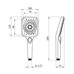Лейка для ручного душа Kroner KRM - C727, фото , зображення 2 | SNABZHENIE.com.ua