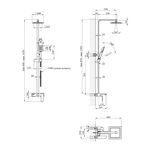 Душевая система Kroner KRP Edelstahl Kubus - ESG064, фото , зображення 2 | SNABZHENIE.com.ua