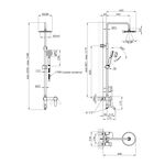 Душевая система Agua Elposo - INOX064, фото , изображение 2 | SNABZHENIE.com.ua