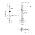 Душевая система Agua Elposo - INOX064AM, фото , изображение 2 | SNABZHENIE.com.ua