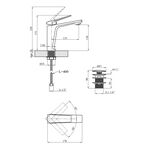 Смеситель для раковины Kroner KRP Ersel - SCH0111BV с донным клапаном, фото , изображение 2 | SNABZHENIE.com.ua
