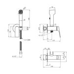 Набор для гигиенического душа скрытого монтажа со смесителем Kroner KRP Graz - GRP082, фото , изображение 2 | SNABZHENIE.com.ua