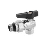 Кран-американка шаровой угловой с антипротеканием Karro "Uno Black" 1/2" ВН PN40 бабочка, фото  | SNABZHENIE.com.ua