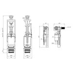 Комплект для бачка унитаза NM одноуровневый, с боковым подводом 1/2", фото , зображення 2 | SNABZHENIE.com.ua