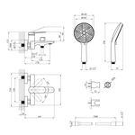 Смеситель для ванны Kroner Element 211315-3801, фото , изображение 2 | SNABZHENIE.com.ua