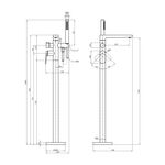 Смеситель для ванны Kroner Element 211339-3801, фото , изображение 2 | SNABZHENIE.com.ua