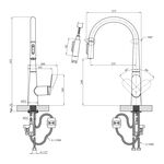 Смеситель для кухни Kroner Element 211569-3801, фото , зображення 2 | SNABZHENIE.com.ua