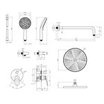 Душевая система Kroner Element 211335B-0101, фото , зображення 2 | SNABZHENIE.com.ua