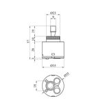 Картридж для смесителя Kroner Sedal 08EX35L0004 35mm Flat, фото , зображення 2 | SNABZHENIE.com.ua