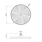 Лейка для верхнего душа Kroner Element 2801532915Z-3801, фото , зображення 2 | SNABZHENIE.com.ua