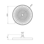 Лейка для верхнего душа Kroner Element 2801562901Z-0101, фото , зображення 2 | SNABZHENIE.com.ua
