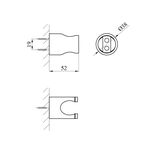 Держатель для душа Kroner Element 2840872901Z-0101, фото , зображення 2 | SNABZHENIE.com.ua