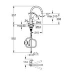 Смеситель для кухни с выдвижным изливом Grohe StartCurve 30562000, фото , изображение 2 | SNABZHENIE.com.ua