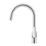 Смеситель для кухни с выдвижным изливом Grohe StartCurve 30562000, фото , изображение 3 | SNABZHENIE.com.ua