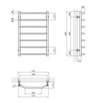 Полотенцесушитель водяной Kroner KRP Diva WT800x500-7, фото , изображение 2 | SNABZHENIE.com.ua