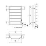 Полотенцесушитель электрический Kroner KRP Diva ER800x500-7, фото , изображение 2 | SNABZHENIE.com.ua