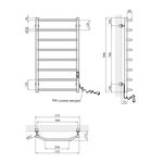 Полотенцесушитель электрический Kroner KRP Diva ER900x500-8, фото , зображення 2 | SNABZHENIE.com.ua