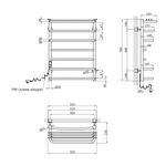Полотенцесушитель электрический Kroner KRP Stern EL700x500-7, фото , зображення 2 | SNABZHENIE.com.ua