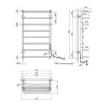 Полотенцесушитель электрический Kroner KRP Stern ER900x500-8, фото , изображение 2 | SNABZHENIE.com.ua