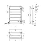 Полотенцесушитель электрический Kroner KRP Prima EL800x500-7, фото , изображение 2 | SNABZHENIE.com.ua