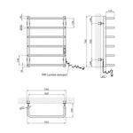 Полотенцесушитель электрический Kroner KRP Stil ER700x500-6, фото , зображення 2 | SNABZHENIE.com.ua