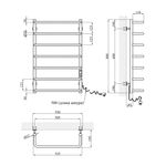 Полотенцесушитель электрический Kroner KRP Stil ER800x500-7, фото , изображение 2 | SNABZHENIE.com.ua