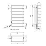 Полотенцесушитель электрический Kroner KRP Stil EL900x500-8, фото , изображение 2 | SNABZHENIE.com.ua