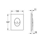 Панель смыва для унитаза Grohe Skate Air 38505P00, фото , зображення 2 | SNABZHENIE.com.ua