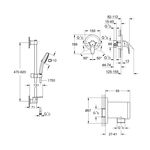 Душевая система Grohe Euroeco с гарнитуром Vitalio Comfort 110 и шланговым подключением 3274226929, фото , изображение 2 | SNABZHENIE.com.ua