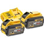 Зарядний пристрій та 2 акумулятори DCB118X2 XR FLEXVOLT DCB547 9 Ач DeWALT, фото , зображення 2 | SNABZHENIE.com.ua