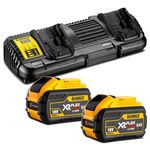 Зарядний пристрій та 2 акумулятори DCB132X2 XR FLEXVOLT DCB547 9 Ач DeWALT (DCB132X2), фото  | SNABZHENIE.com.ua
