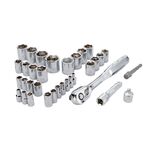 Набор головок DeWALT 1/4, 3/8, 34 предмета DWMT45034-0, фото , изображение 3 | SNABZHENIE.com.ua