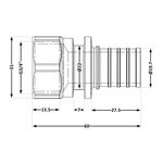 Переходних под натяжную гильзу Icma №1033 d25х3,5-3/4"В 851033AEGX05, фото , зображення 2 | SNABZHENIE.com.ua