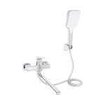 Смеситель для ванны Qtap Nando с длинным поворотным изливом и душевым гарнитуром QTNAN260CRM48652 Chrome, фото  | SNABZHENIE.com.ua