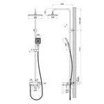 Душевая система универсальная Qtap Nando на три потребителя (с изливом) QTNAN111CRM48653 Chrome, фото , изображение 2 | SNABZHENIE.com.ua