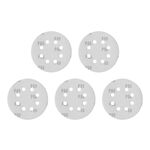 Круг наждачний самоклеючийся 125мм з отворами, папір класу С, щільність 140 г/м², К80, уп. 5 ед INTERTOOL BT-0585, фото , зображення 2 | SNABZHENIE.com.ua