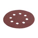 Круг наждачний самоклеючийся 125мм з отворами, папір клас С, щільність 140 г/м², К100, уп. 5 ед INTERTOOL BT-0586, фото , зображення 3 | SNABZHENIE.com.ua