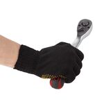 Перчатка трикотажная черная с ПВХ точкой, 60% хлопок, 40% ПЭ, 38 г, фото , изображение 2 | SNABZHENIE.com.ua