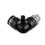 Цангове з'єднання L-образне для поліуретанових та інших шлангів 10 мм, 1/4“ нар. різьба INTERTOOL PT-2333, фото , зображення 2 | SNABZHENIE.com.ua