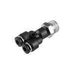 Цанговое Y-образное соединение 4*4 мм, 1/4" нар. резьба INTERTOOL PT-2375, фото , изображение 2 | SNABZHENIE.com.ua