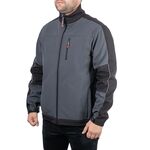 Куртка SOFTSHELL темно-сірого кольору, трьохшарова, тканина стрейч SOFTSHEL 300 GSM 100D з водо- та вітрозахистом, 96 % поліестер і 4 % еластан, розмір XXXL INTERTOOL SP-3136, фото , зображення 2 | SNABZHENIE.com.ua