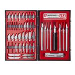 Набор скальпелей INTERTOOL HT-0530, 56 ед., в пластиковом футляре, фото , изображение 2 | SNABZHENIE.com.ua