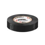 Изоляционная лента черная 0,15 мм x 17 мм x 20 м INTERTOOL IT-0021, фото , изображение 2 | SNABZHENIE.com.ua