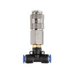 Тройник 8мм с быстроразъемом для продува кабины грузовиков INTERTOOL, фото , изображение 3 | SNABZHENIE.com.ua