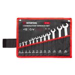 Набір ключів комбінованих 12шт., 6-22мм, Cr-V, PROF DIN3113, чохол , фото  | SNABZHENIE.com.ua