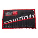 Набор ключей комбинированных 15 ед., 6-22 мм, PROF, чехол INTERTOOL XT-1514, фото  | SNABZHENIE.com.ua