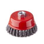 Щітка чашечна 100 мм для УШМ, M14 (пучки витої проволоки) INTERTOOL BT-2100, фото  | SNABZHENIE.com.ua