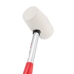 Киянка резиновая 225 г, белая, с металлической ручкой INTERTOOL HT-0234, фото , изображение 3 | SNABZHENIE.com.ua